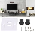 thumbnail image 4 of Video Wall Plate Outlet, 2 Port Household HD Multimedia Interface Extension Coupler Wide Compatible 3.4 X 3.4in  For Projector For Home Theater, 4 of 8