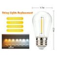 Led String Light Bulb Types Leadleds S14 LED String Light Bulbs, 15 Pack, Shatterproof, 1W 2700K ...
