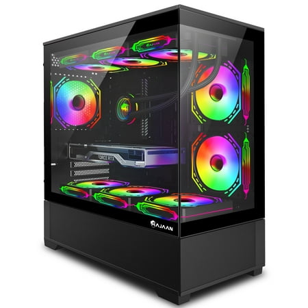 HAJAAN Gaming PC Desktop, AMD Ryzen 7 7700X up to 5.4GHz, GeForce RTX 4060 8GB GDDR6, 32GB DDR5 6000MHz RAM, 2TB NVMe SSD, WiFi Ready & Windows 11 Pro