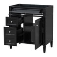 thumbnail image 3 of JERFIT 30 Inch Modern Bathroom Vanity Base Only in Black, Freestanding Sink Cabinet with 3 Drawers & Adjustable Shelf for Bathroom Storage, 3 of 6
