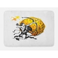 thumbnail image 1 of Zodiac Sagittarius Bath Mat, Ancient Greek Mythical Figure Sketch with Bow and Arrow Motif, Non-Slip Plush Mat Bathroom Kitchen Laundry Room Decor, 29.5 X 17.5 Inches, Marigold Black White, Ambesonne, 1 of 2