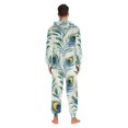 thumbnail image 4 of FORMRS Onesies Pajama for Adults Unisex Hoodie Winter Jumpsuit One Piece Sleepwear, Sizes S-2XL, Peacock Feather, 4 of 7