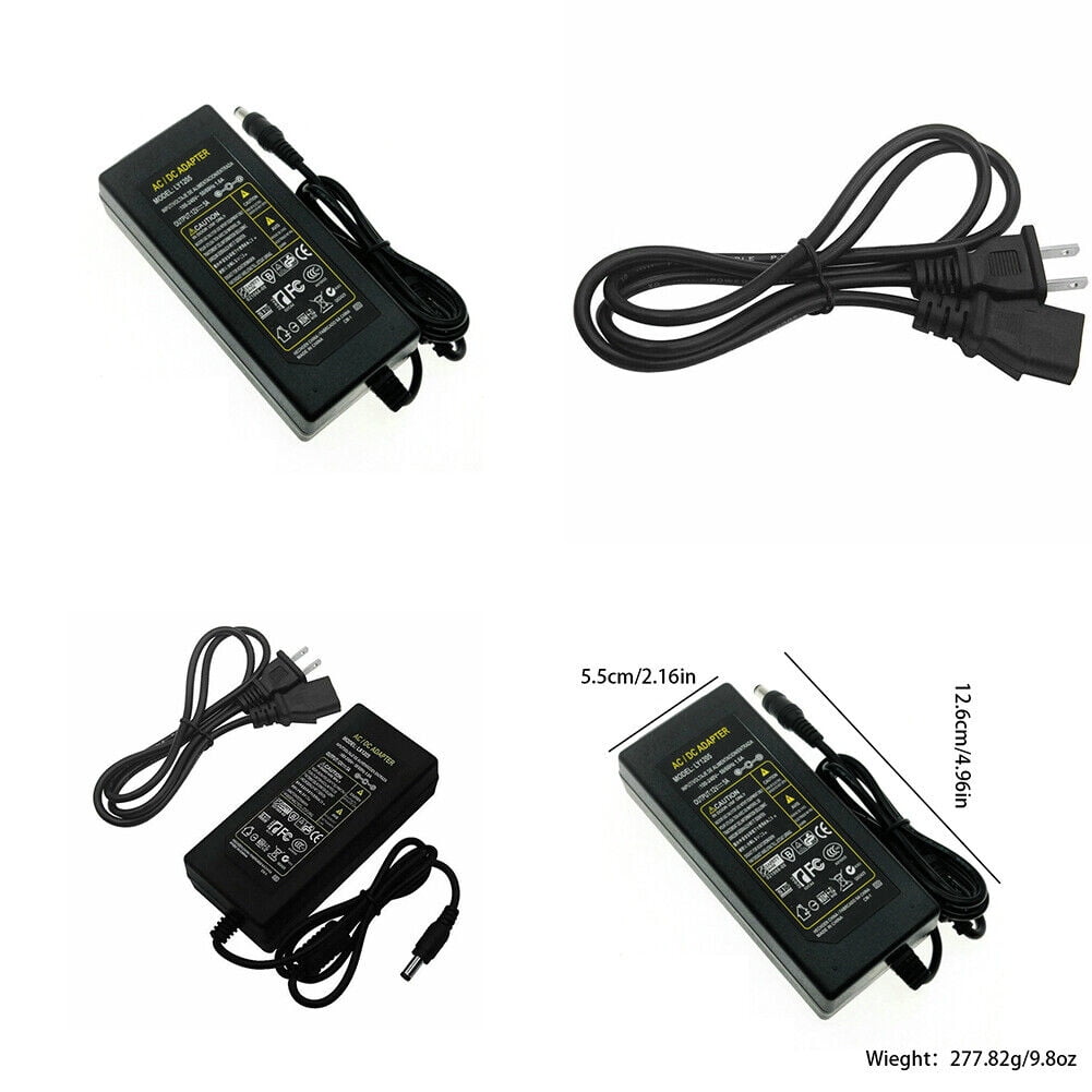 US 12V 5A 60W AC DC Power Supply Adapter Transformer 5050 3528 LED ...