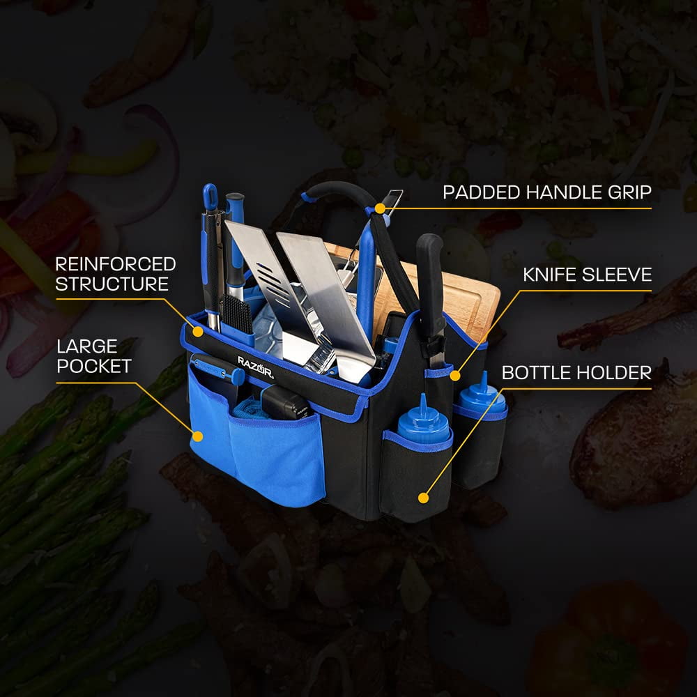 Heavy-Duty BBQ Grill Tool Caddy and Griddle Accessory Organizer 1-Pack
