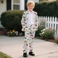thumbnail image 6 of Whosucclay Cartoon Construction Vehicle Pattern, Elastic Waist Polyester Boys Suit Two Pockets Soft Boys Suit Set for School Wedding Party, 6 of 10