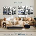 thumbnail image 4 of Elephant Stock London Tower Bridge Pop Wall Art - Horizontal Multi Panel Canvas - Living Room Wall Decor - Places Multi Panel - Black And White Decor - 50" x 32", 4 of 8