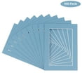 thumbnail image 2 of Steel Blue Acid Free 12x16 Picture Frame Mats with White Core Bevel Cut for 11x14 Pictures - Fits, 2 of 3