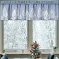 thumbnail image 2 of Christmas Kitchen Curtains Valances 3 Piece Set,Merry Xmas Pine Trees Snowy Forest Deer Snowflakes Rod Pocket Farmhouse Cafe Curtain Over Sink Window for Holiday Winter Decor 36 Inch, 2 of 7