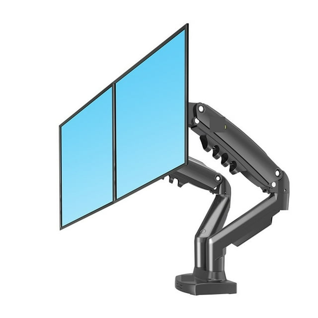 F160 Gas Spring Desktop 17"-27" Dual Monitor Holder Arm With 2 USB3.0 Monitor Mount Bracket Load 2-9 kg each Arm ,Easy to Use