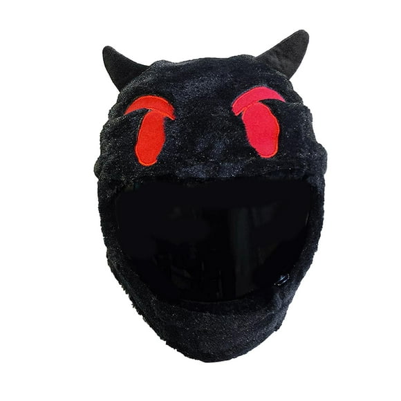 Funda para casco Devil que aumenta la diversión de montar, estilo llamativo, accesorios para motocicleta, regalos, funda suave y divertida para casco Rojo DYNWAVEMX Funda para sombrero de moto