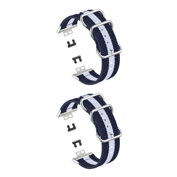 Kearding Correa de reloj inteligente Reloj inteligente colorida Piezas de reparación de diario Compatible con accesorios Watch FIT Azul Azul blanco 2piezas