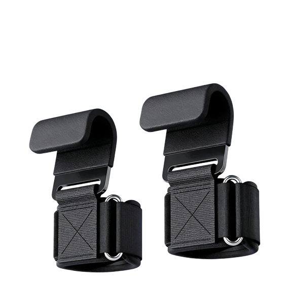 Weight Lifting Hooks (Pair) – Heavy Duty Wrist Straps with Non-Slip Steel Hooks, Neoprene Padding & Adjustable Fit – Deadlift Straps for Pull Ups, Powerlifting, Rows, Shrugs – Gym Hooks