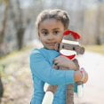 Made By Aliens Adorable Brown Sock Monkey, The Original Traditional Hand Knitted Stuffed Animal Toy Gift-for Kids, Babies, Teens, Girls and Boys Baby Doll Present Puppet 20 Inches