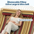 thumbnail image 4 of Memoryfield 2-Person Double Hammock w/ Hardwood Spreader Bars & Pillow, 450 lb Capacity, Yellow, 4 of 7