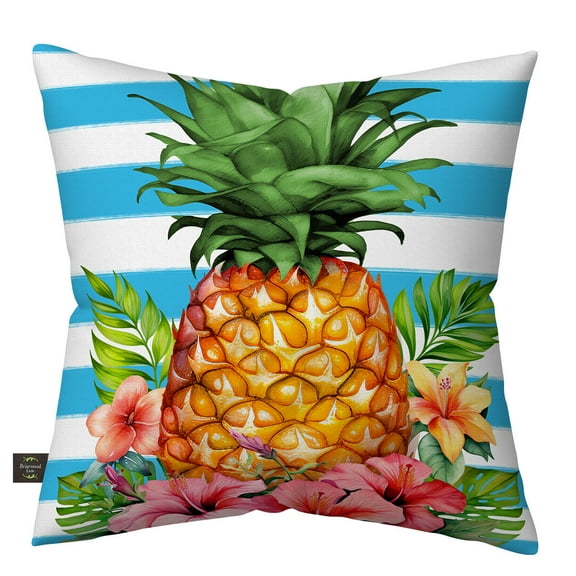 Briarwood Lane Pineapple and Stripes Indoor/Outdoor Pillow