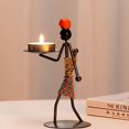 thumbnail image 6 of Rustic Metal Candle Holders Set of 2, Pastoral Theme Tabletop Candlesticks for Home Decor and Aromatherapy Candles, 6 of 9