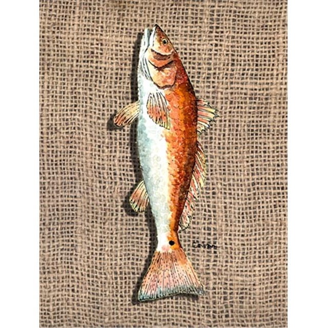 Fish Red Fish Canvas Flag - House Size, 28 x 40 in.