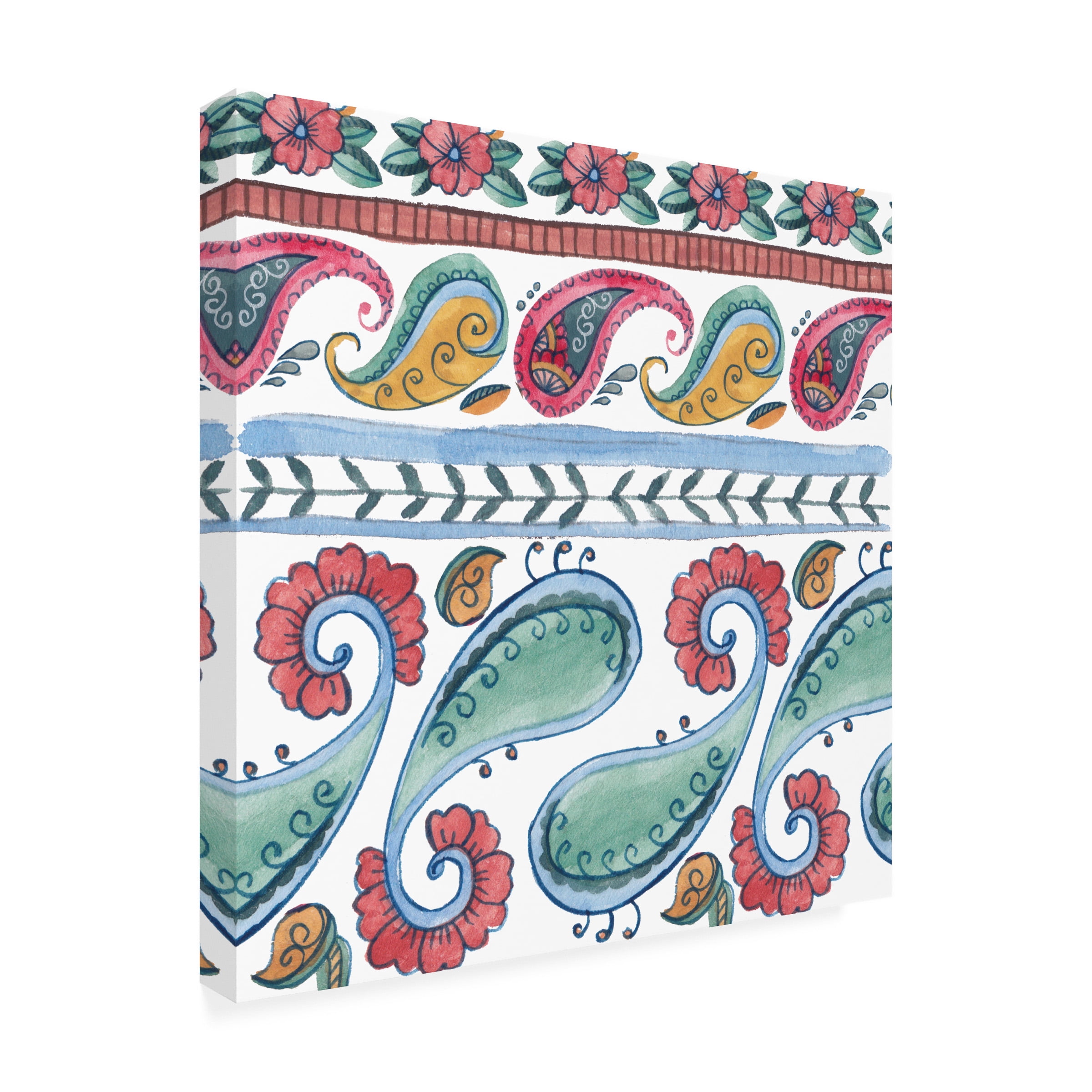 Melissa Wang 'Paisley Doodle IV' Canvas Art
