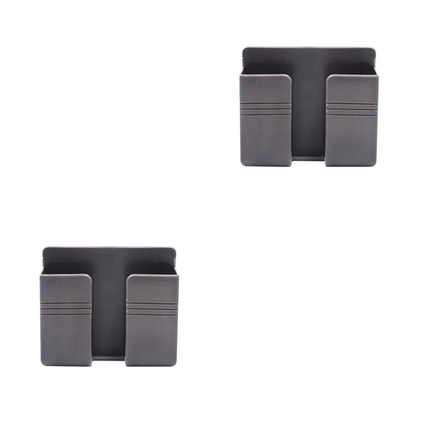 Kearding Caja de control remoto Soporte de carga de teléfono de plástico montado en la pared Organizador móvil sin perforaciones, gris gris 2piezas Kearding CBP058781