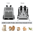 thumbnail image 3 of Mochila Transportadora Para Perros/gatos Plegable Gris Belug Negro Gris, 3 of 5