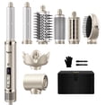 thumbnail image 1 of Tqcir Cepillo profesional para secador de pelo y estilizador de aire caliente 8 en 1, potente multiestilizador con rizador automático con estuche de almacenamiento, rizador de secado rápido, alisador,, 1 of 5
