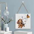 thumbnail image 5 of Dachshund Dog Funny Hanging Sign Farmhouse Wooden Christmas Decoration Xmas Holiday Decor with Hanging Rope for Christmas Home Window Wall Decoration 12x12 inches, 5 of 8