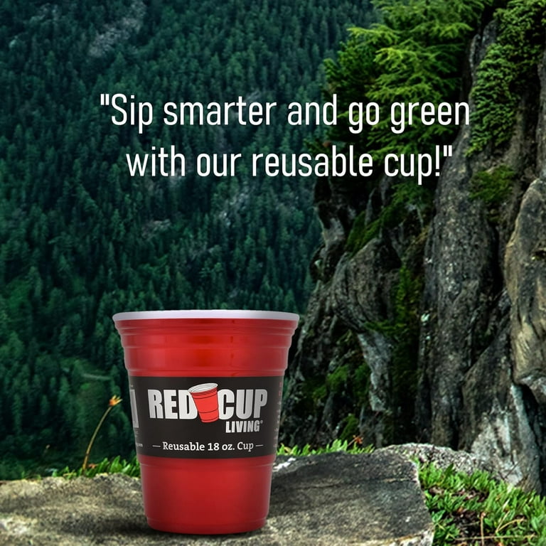 18 oz. Christmas Tree Reusable BPA-Free Plastic Cups with Lids