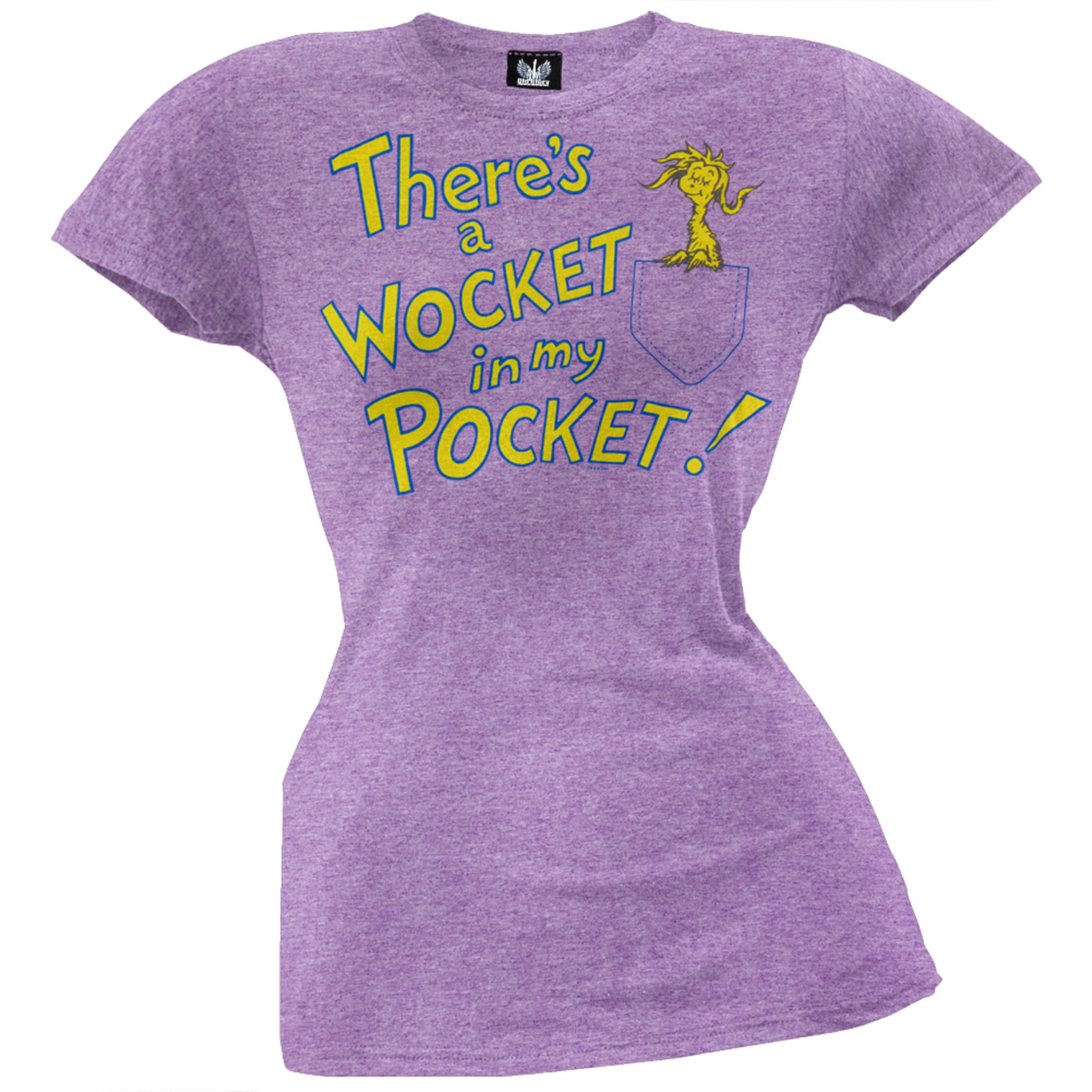 Dr. Seuss - Wocket Pocket Juniors T-Shirt - Walmart.com