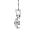 thumbnail image 2 of 1/3 Carat Diamond Cluster Pendant Necklace in 10K White Gold (Silver Chain Included), 2 of 4