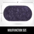 thumbnail image 7 of Softlife Cute Fluffy Oval Rug for Bedroom Soft Carpet, 2.6' x 5.3' , Gray Purple, 7 of 7