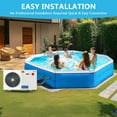 thumbnail image 6 of Slsy Swimming Pool Heat Pump, Max 30125 BTU Up to 8000 gallons for Above and In Ground Pools and Spas, fits 16/18/20ft Pools, All Electric Heater - No Natural Gas or Propane Needed, 6 of 9