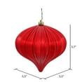 thumbnail image 5 of Vickerman 5.7" Red Shiny Onion Christmas Ornament, UV treated, Set of 3, 5 of 6