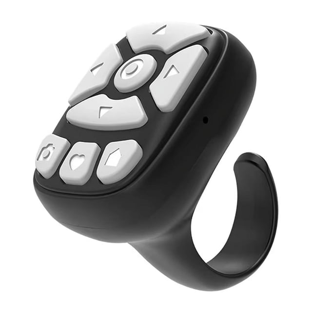 Control Remoto Bluetooth Desplazamiento del Dedo Anular para Teléfono Video Selfie Stick Controlador de Cámara