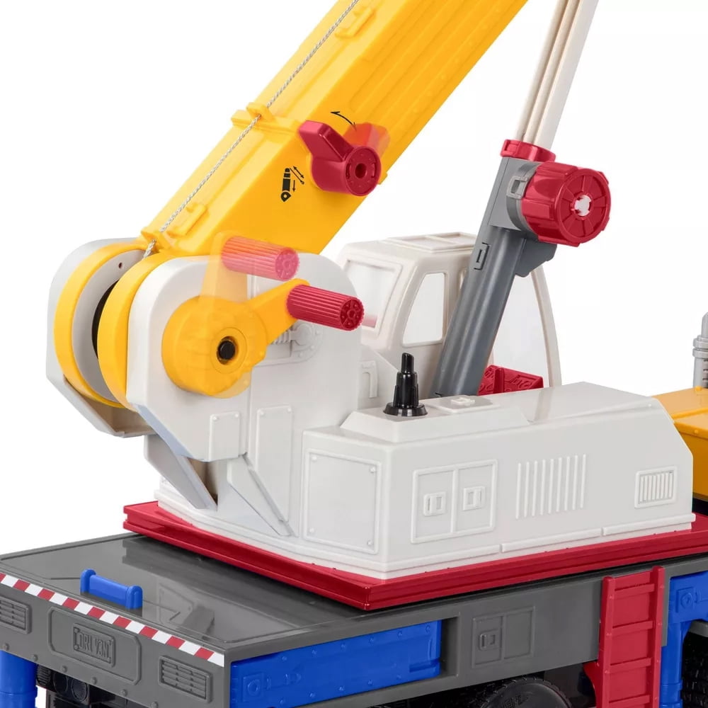 DRIVEN by Battat Jumbo Crane Truck - Large Toy Crane Truck with Movable Parts