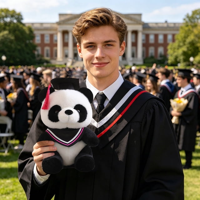 Tong DIY Graduation Scarf Panda Doll Scarf Panda Graduation Season