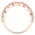 thumbnail image 5 of 0.17 ctw Wedding Band for Women - 14K Rose Gold Blue Moissanite Stackable Eternity Ring, 5 of 6