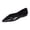 Black, variant on Women Pointed Toe PU Ballet Flat Shoes Slip On Flexible Rubber Outsole Four Season Daily Casual Shoes