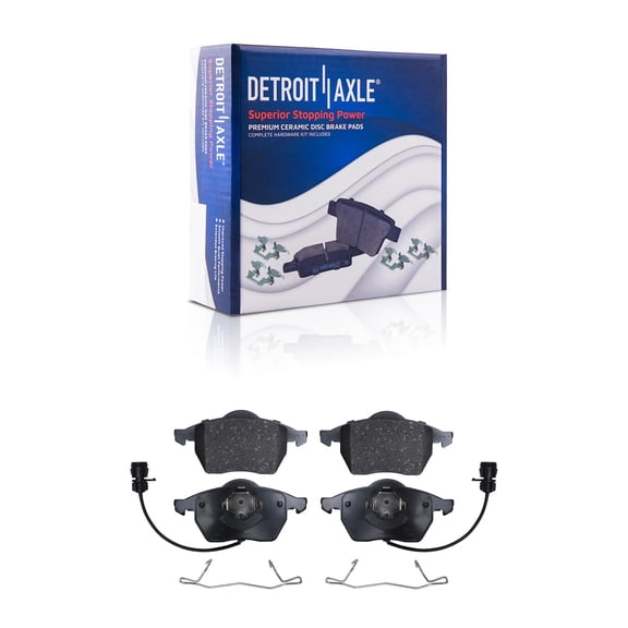 Detroit Axle - Front Brakes Brake Pads Replacement for Audi A4 A6 Quattro VW Beetle Golf Jetta Fits select: 2006-2007 VOLKSWAGEN NEW BEETLE CONVERTIBLE OPTION PACKAGE 1