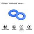 thumbnail image 3 of 50pcs M3 Flat Washer Aluminum Gasket Anodized Countersunk Washer,Hole Dia 3mm/0.12 Round Washers,(Navy Blue), 3 of 6