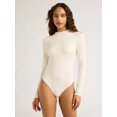 thumbnail image 2 of Sofia Jeans Women's Jacquard Seamlessly Smoothing Bodysuit with Long Sleeves, Sizes XS-XXL, 2 of 2