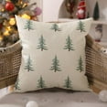 thumbnail image 2 of Christmas Pillow Covers 20x20 inch Set of 2 Christmas Tree Decorative White Throw Pillow Covers Winter Famliy Decoration for Home Couch TH-30B20, 2 of 6