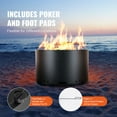 thumbnail image 5 of VEVOR Smokeless Fire Pit Stove Bonfire, H: 18 in x Dia: 28 in ,Wood Burning Fireplaces with Removable Ash Pan, SUS430 Stainless Steel inner Portable Outdoor Firepit,for Outdoor Patio Camping, Black, 5 of 9