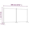 thumbnail image 4 of vidaXL 2-Panel Room Divider Anthracite 348x180 cm Fabric, 4 of 5