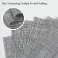 thumbnail image 3 of Juego de 12 Individuales Leetaltree en Gris Lino - Individuales Resistentes al Calor y Antideslizantes para Mesa de Comedor, Lavables y Duraderos de PVC Vinílico Tejido (Gris Lino, 12), 3 of 9