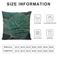 thumbnail image 6 of Acheng Tropical Leaves Pillow Covers Set of 2, Emerald Green Minimalist Geometric Palm Leaf Throw Pillow Covers Plant Outdoor Decorative Pillows for Couch Home Sofa Summer Decor White, 6 of 6