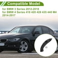 thumbnail image 3 of Cubierta de recorte de manija de puerta del lado del pasajero trasero derecho para BMW Serie 3 316 318 320 328 330 335 340 M3 2012-2018 No.51427281466 Negro ABS 1 Pc, 3 of 6