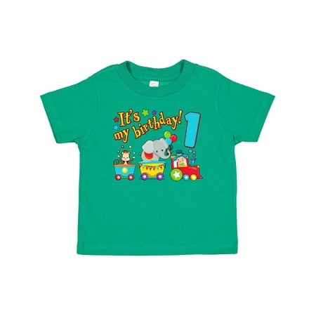 

Inktastic It s My Birthday- Circus Train 1st Birthday Boys or Girls Baby T-Shirt
