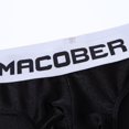 thumbnail image 3 of Men's Breathable Tagless Nylon Triangle Briefs Underwear, Black & Blue, 2-Pack, M, 3 of 6