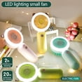 thumbnail image 4 of Ouuluon Portable Fan Cute Handheld Fan with Night Light, Yellow USB Rechargeable Mini Lazy Desktop Wind Cooler for Fishing Camping Walking Hiking, 4 of 8