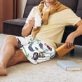 thumbnail image 4 of Daiia Dinosaur on Excavator2 Mens Woven Stretch Pajama Short,Short Pajama Pants-Large, 4 of 9
